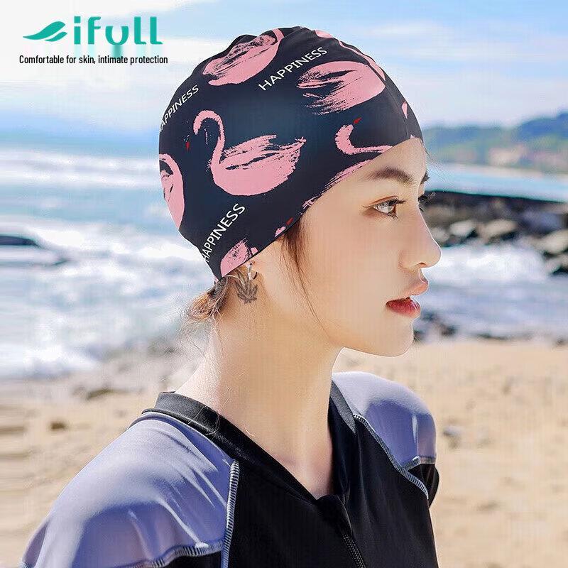 

Женская силиконовая шапочка для плавания с принтом