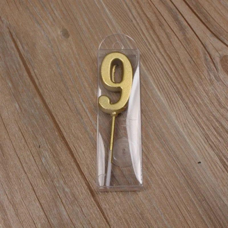 Gold Number Candles for Kids' Birthday Cake and Party Decoration