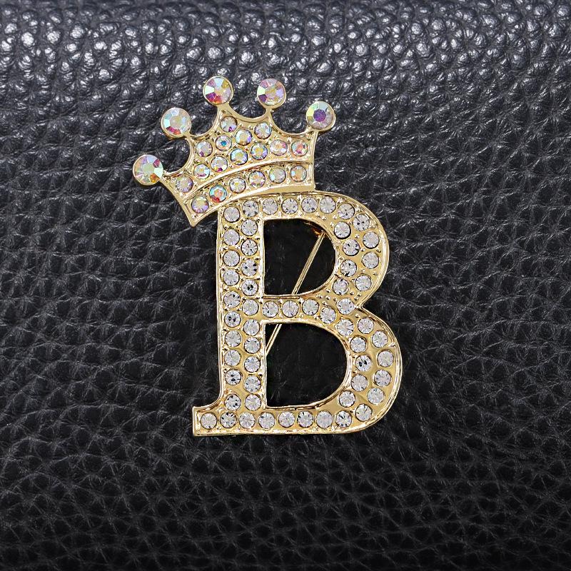 Unisex Versatile English Letter Brooch Lapel Pin for Suits and Clothing