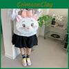 Cute The White Aristocats Cartoon Large Capacity Plush Backpack For Daily Use