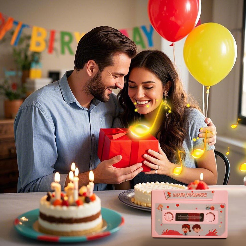 Recordable Cassette Tape, A Valentine's Day Gift—a 60-second Voice Message Recorder, Perfect For Anniversaries And Birthdays