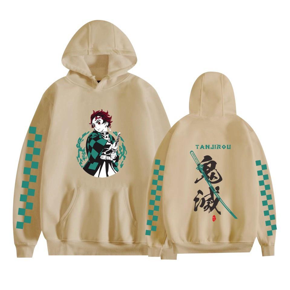 Japanischer Anime Demon Slayer Tokitou Muichirou Manga Lässige Kapuzenpullover Damen Herren Cartoon Langarm Übergröße Sweatshirt