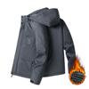 Winter Men's Outdoor Windproof Hooded Cargo Jacket Warm pocket Detachable Cap Padded Jacket