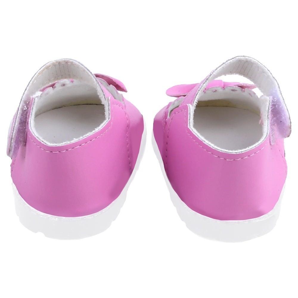 Pu Leather Doll Shoes Ruffle Design Mini Gossip Shoes Reborn Doll Shoes  For 22-inch Dolls