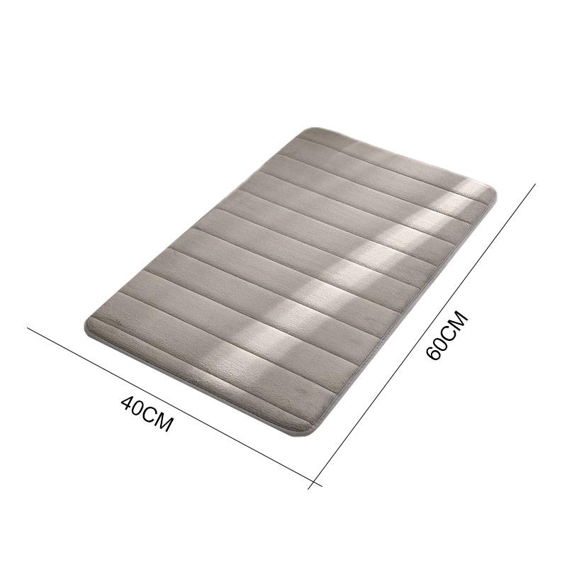 Home Badematte Korallenvlies Badezimmer Teppich Wasseraufnahme Rutschfester Memory Foam Saugfähiger waschbarer Teppich Toilettenbodenmatte # ww