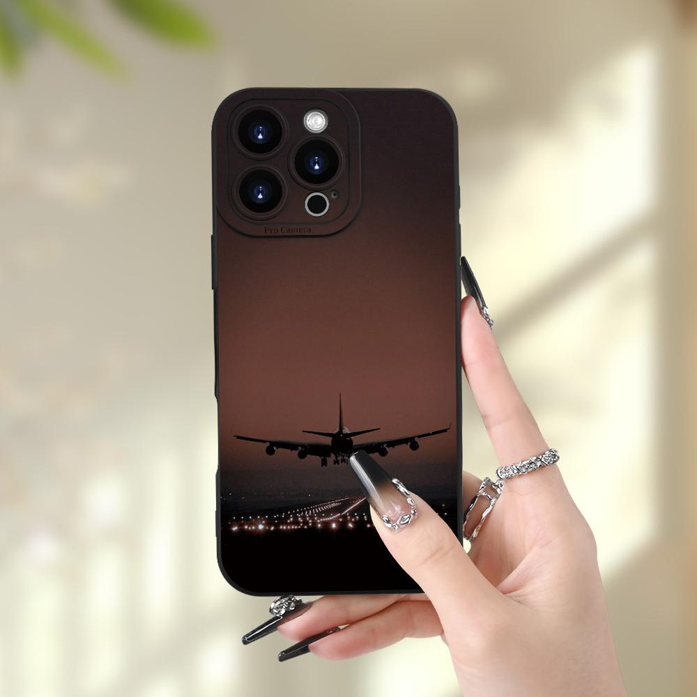 Twilight takeoff pattern phone case suitable for iPhone 17 16 15 14 13 12 11 Pro/Max/Plus anti drop and shockproof back cover