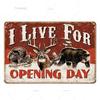 Hunting Tin Sign Plaque Metal Vintage Retro Metal Sign Wall Decor for Man Cave Gun Shop Decorative Metal Plate Hunter Gift