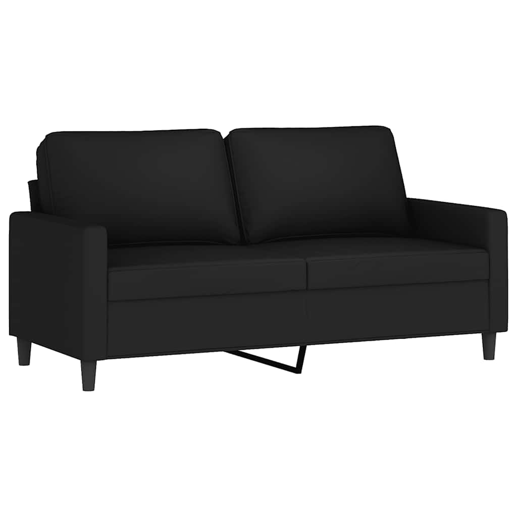 Vidaxl 2-Seater Sofa, Black, 140 Cm, Upholstered In Velvet