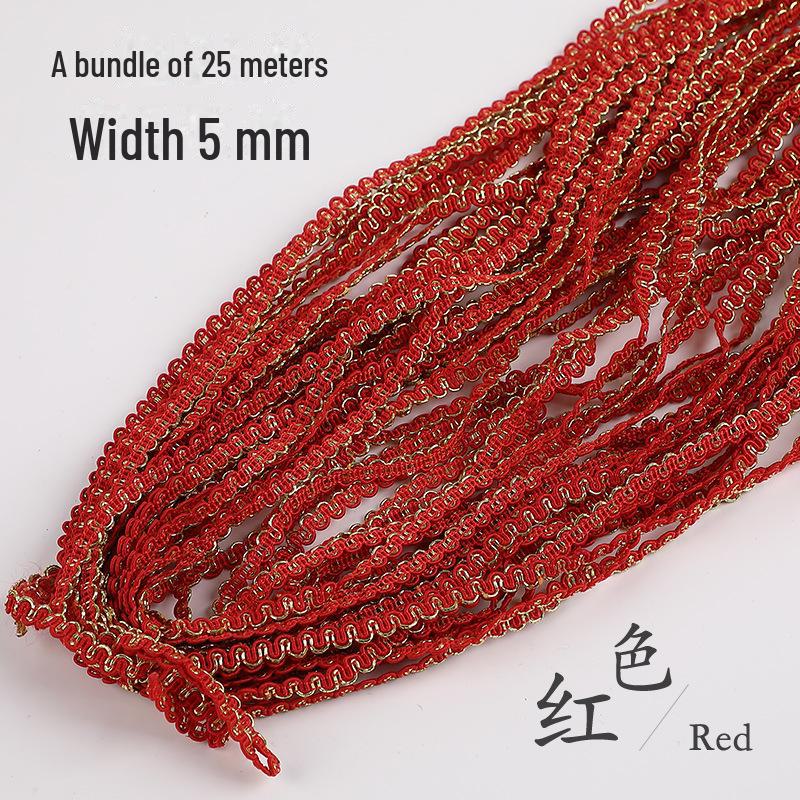 5mm Złota i Srebrna Koronka Falista na Akcesoria Odzieżowe DIY