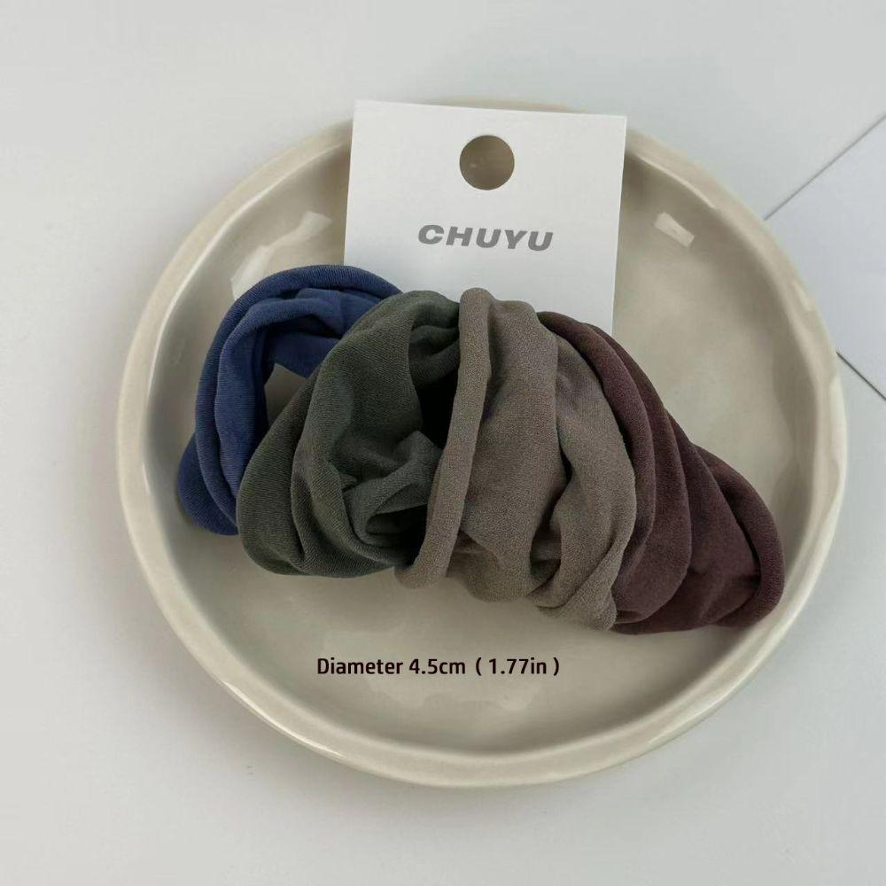 4Pcs/Set High Stretch Women's Scrunchie Solid Ponytail Holder Hair Tie 2024 New Hair Bands  Women