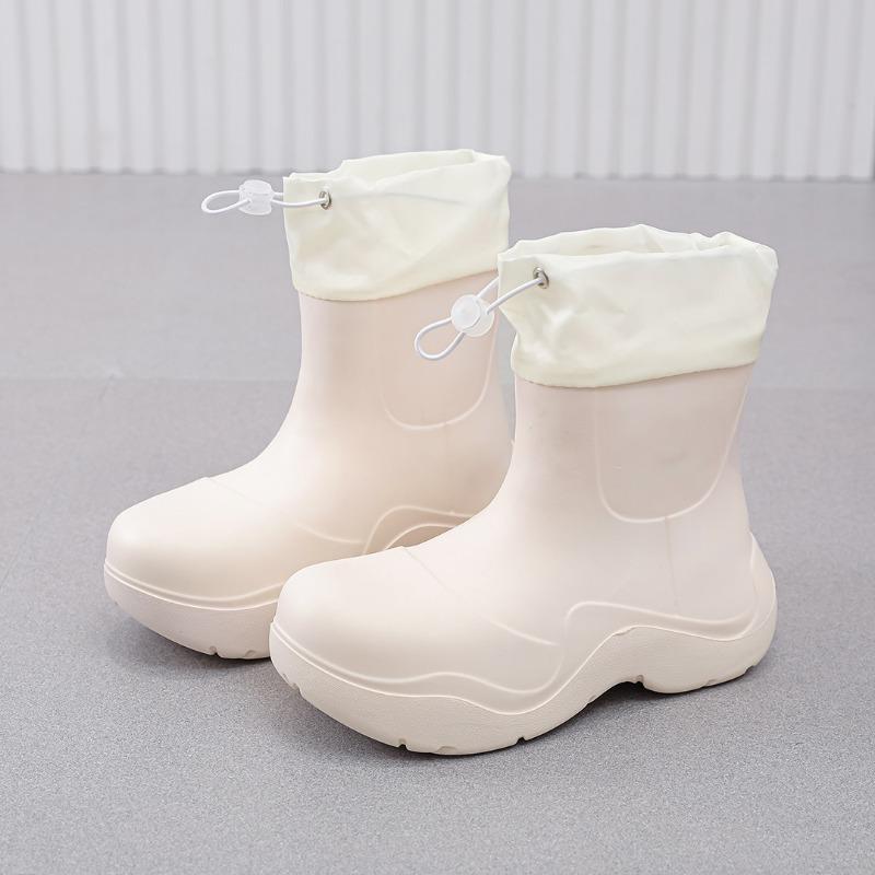 

rain shoes women s short work shoes kitchen oil-proof sanitary shoes waterproof boots thickened soles rain boots 36-37 is suitable for 35-36 wear белый