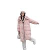 Winter medium and long down jacket women's big quilt white duck down thickened casual hooded loose coat