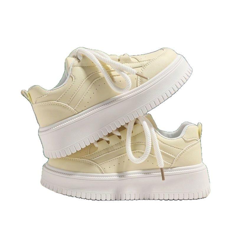 Women's Shoes Platform Spring New Heightening Shoes Niche Versatile Leisure Campus Student Appearance Women's Board Shoes