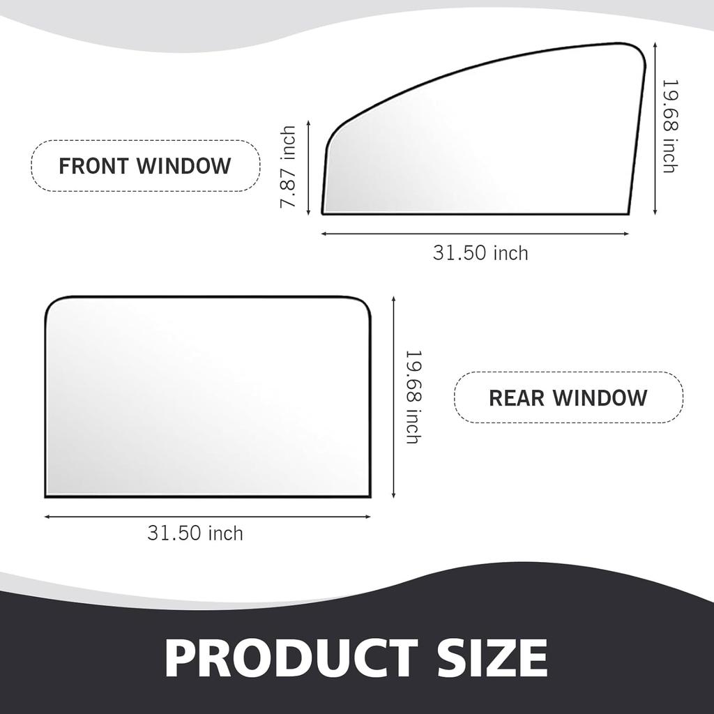 Downhill 4 PCS Car Side Window Sun Shades, Sun Protection Breathable Privacy Protection Car Window Sun Shades, Heat Ulation Magnetic Suction