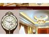 Antique European Style Solid Wood Silent Quartz Wall Clock for Living Room or Bedroom