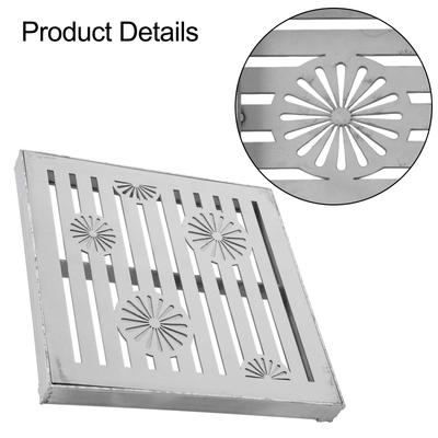 Wet Areas Safety Silver Rainwater Channel Grate Multiple Applications Drain Cover Versatile Drainage Solutions Salt Resistance