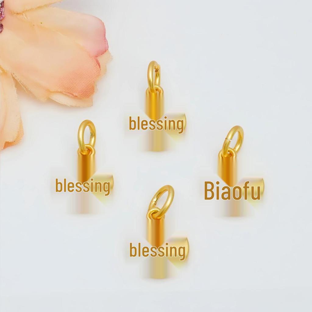 Gold Plated Shajin Fu Character Lucky Bag Necklace and Bracelet Charm