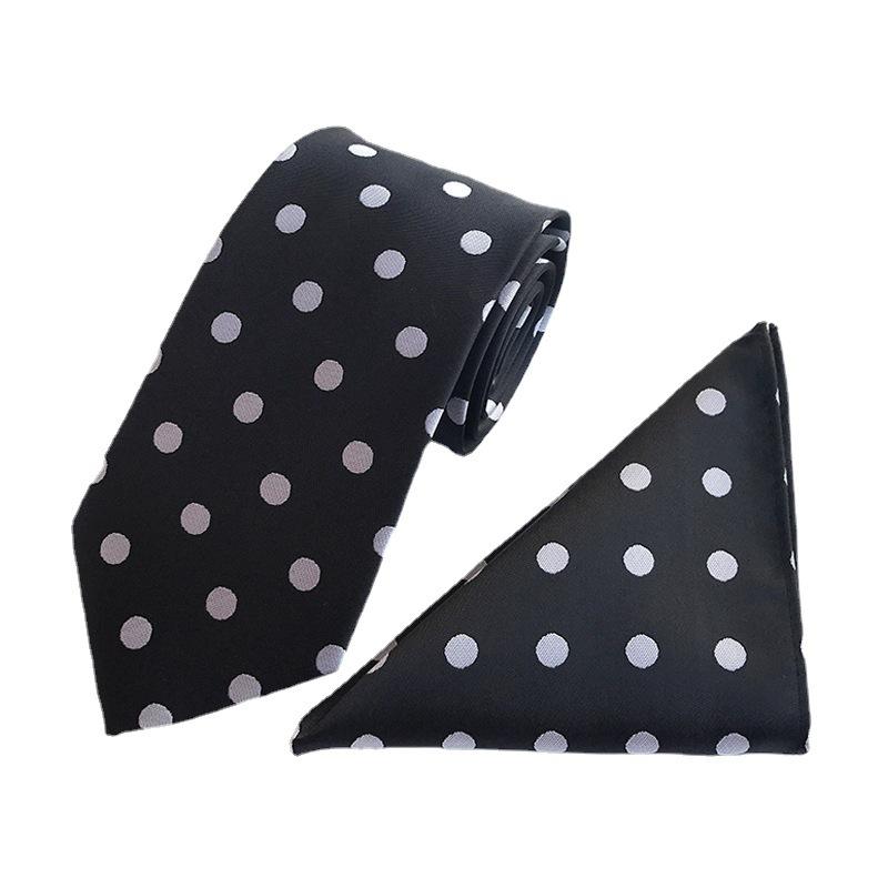 Suit Polka Dot Polka Dot Elegant Atmospheric Suit Tie Pocket Towel Suit