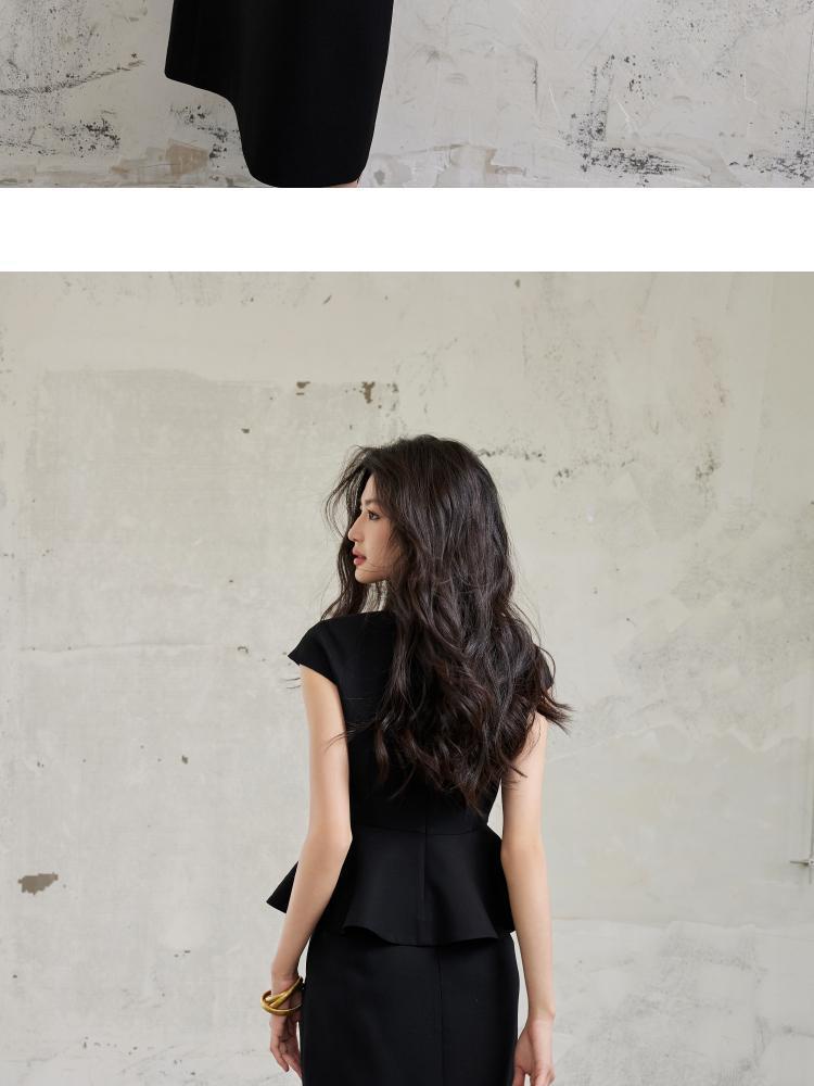Hepburn-Style Elegant Women's Sleeveless Top & Skirt Set for Summer 2026