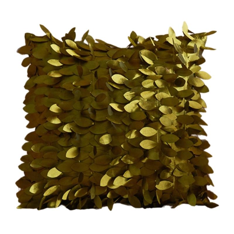 Pillow Cover 42x42cm Soft Decorative 3D Leaf Cushion Case Unique Touching For Sofa Couch Bed In Living Room