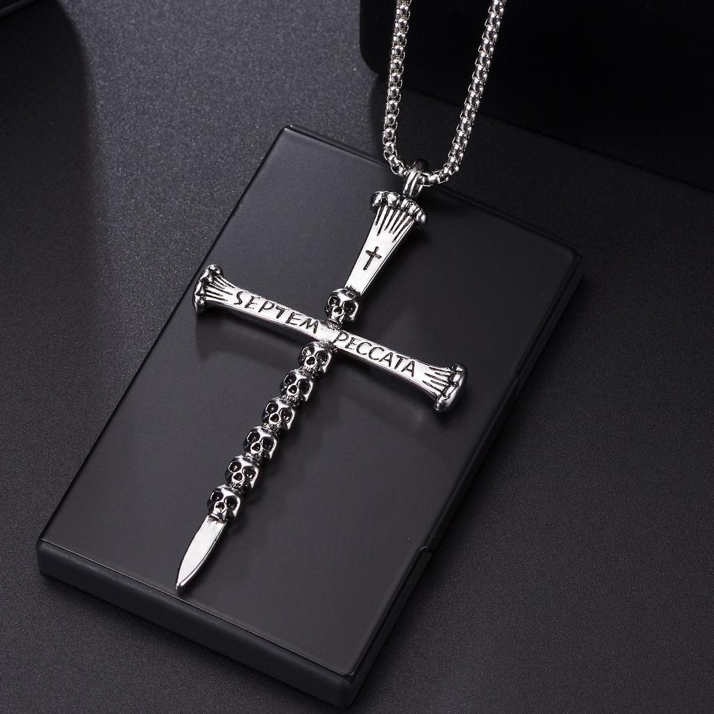 Christian Jesus Cross Necklace for Women Men Stainless Steel Chains Choker Religion Pendants Jewelry Prayer Baptism Gift