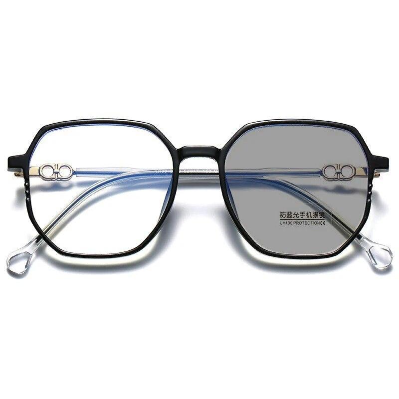 Lunettes de myopie photochromiques bloquant la lumière bleue Lunettes de soleil d'extérieur vintage pour femmes et hommes Lunettes de myopie optiques finies Dioptrie