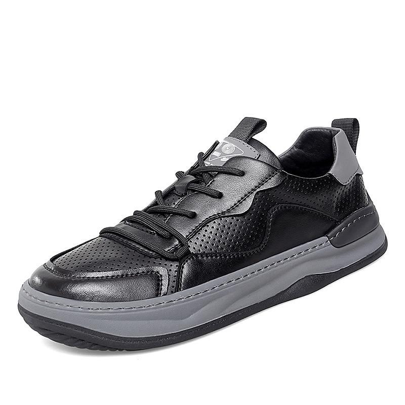 Breathable Casual Leather Shoes Men Breathable Tenis Masculino Shoes Comfortable School Running Shoes Lightweight Mens Sneakers