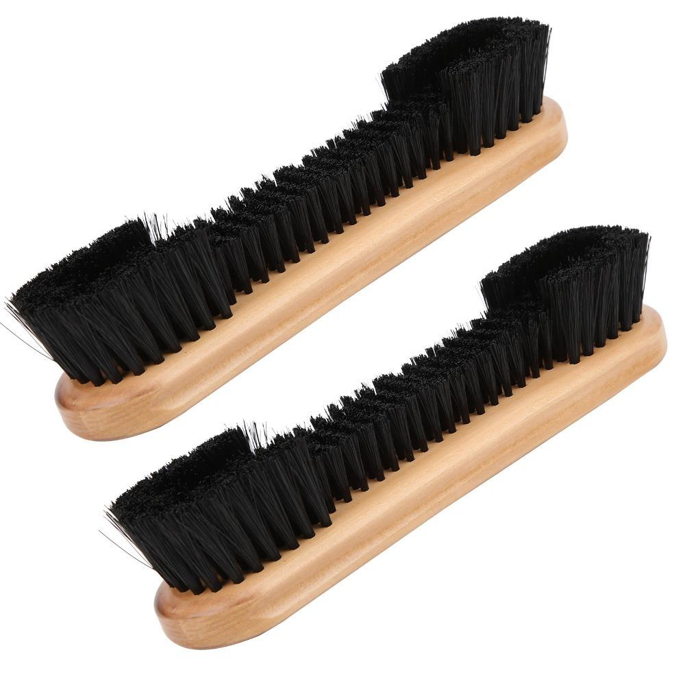 2pcs Horseshoe Shape Billiard Brush Wood Handle Snooker Brush Table Cleaner  Billiard Table