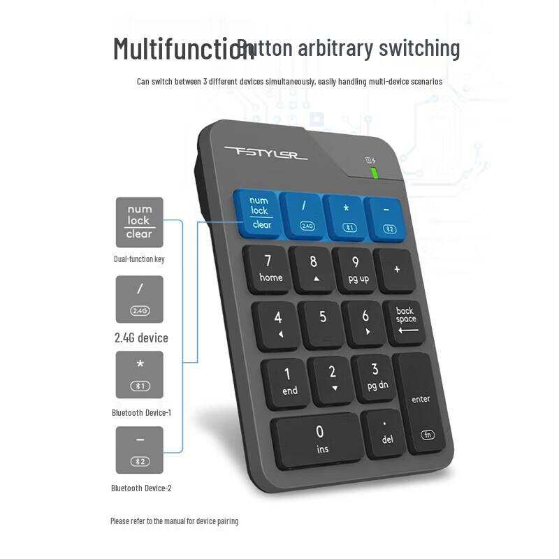 A4Tech FBK21C Wireless Bluetooth Rechargeable Numeric Keypad