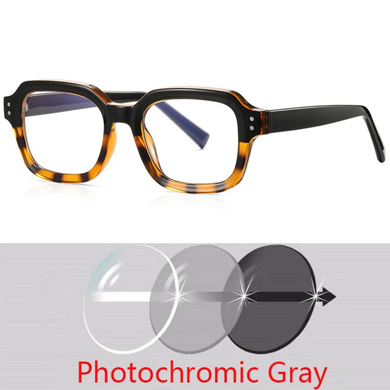 Square  Retro British Style Optical Frame European Fashion Eyeglass Frame 0 -1.0 -1.5 -2.0 -2.5 To -6.0