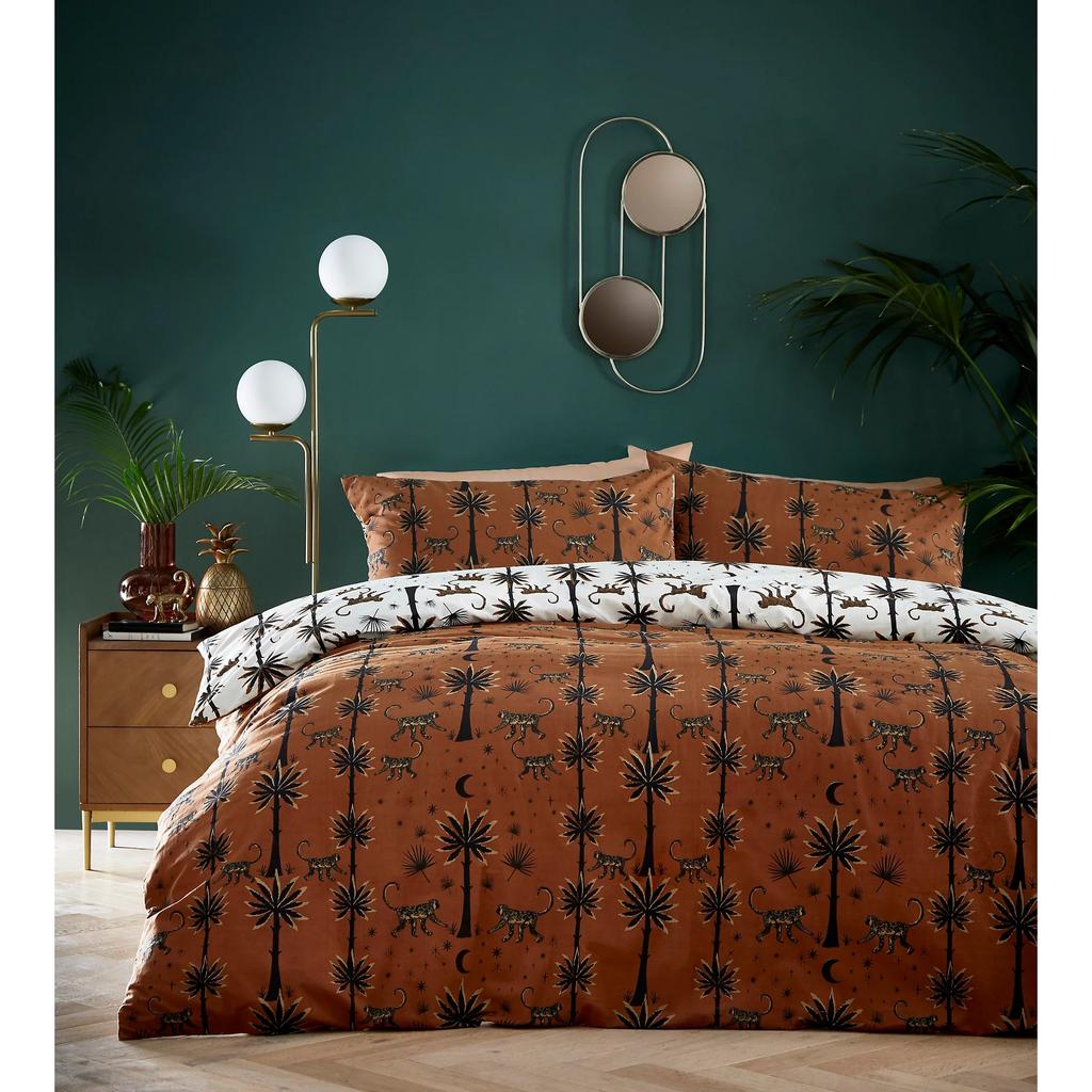 Furn Desert Exotic Reversible Monkey Duvet Cover Set