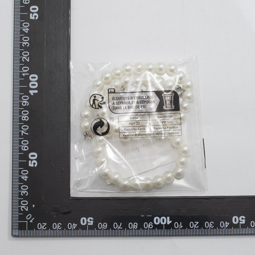 Vintage Round Bead Chain Beaded Necklace Simple Imitation Pearl Tassel Long Niche Necklace