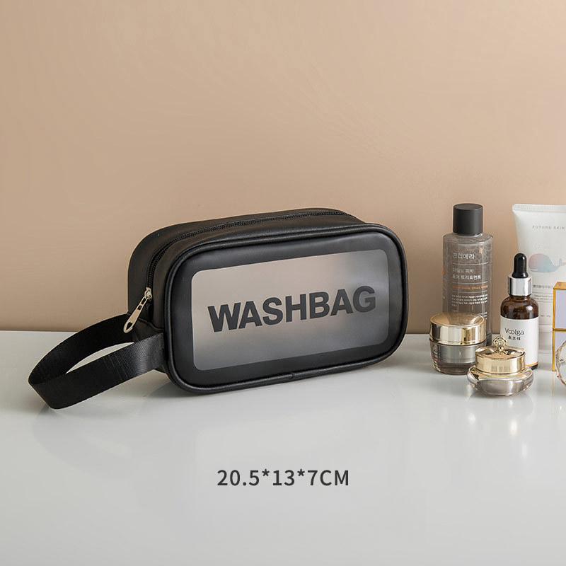 Clear Frosting Fashionable Large Capacity Makeup Pouch Portable Storage Travel