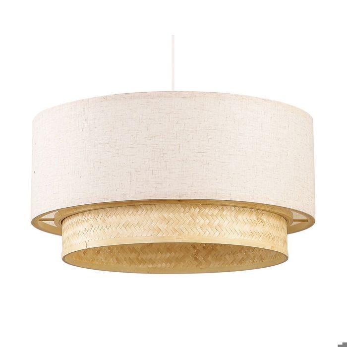 Lampe à suspension - DKD Home Decor - Polyester Bambou - 50W - E27 - Intérieur