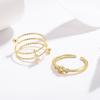 Elegant Triple-Layer Water Drop Ring Set for Women - Luxurious, Versatile Jewelry