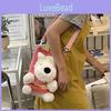 Cartoon West Highland White Terrier Plush Crossbody Bag Outdoor Bag Shoulder