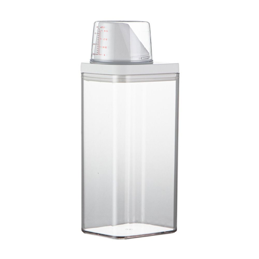 Sealed Laundry Powder Storage Box with Measuring Cup Detergent Powder Tank
