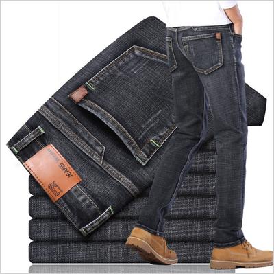Toamnă Iarnă Stil Clasic Blugi Bărbați Pantaloni Denim Soft Stretch Pantaloni De Marca Masculin