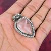 Rose Quartz Jewelry, 925 Solid Sterling Silver Pendant Handmade Gemstone Jewelry, Gifts For Wife Brand New Pendant