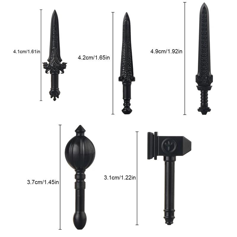 MOC Medieval Weapon Knight Building Block Accessories Character Helmet Hat Academic Gown Axe Sword Shield Brick Toy Gift K073