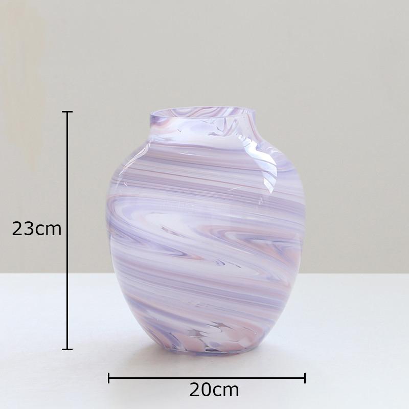

Gradient Painted Purple Glass Vase Hydroponics Flower Pots Table Decoration Flower Arrangement Floral Vases Room Aesthetic Decor фіолетовий