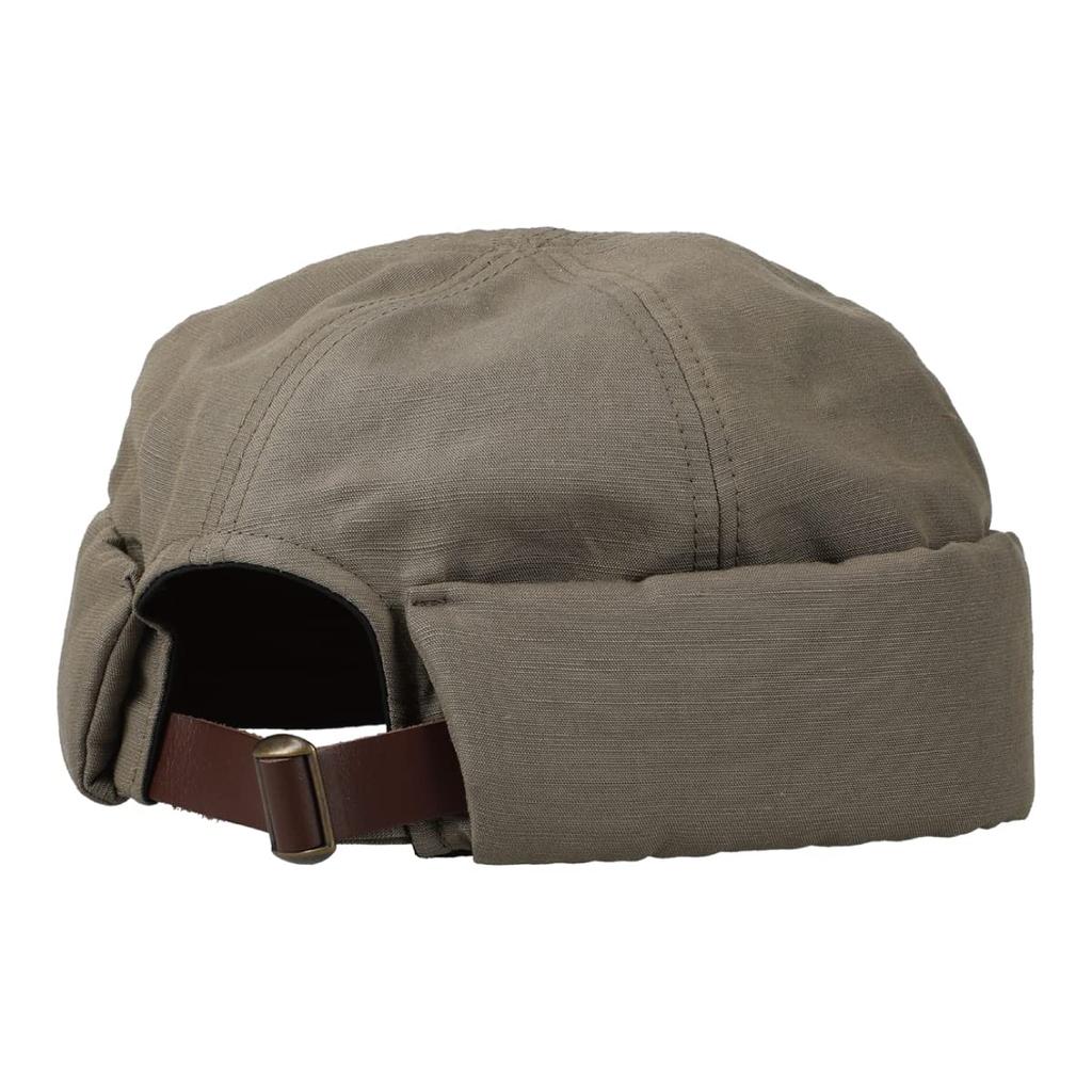 Basic Enchi Linen Brimless Fisherman Olive Roly-poly Cap, Cap, Cap, Antibacterial, Deodorizing, Men's & Women's,