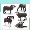 Farm Black Sheep Goat Lamb Model Pvc Black Sheep Lamb Kids Educational Toy For Children