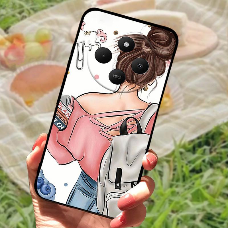Pouzdro pro Xiaomi POCO C75 4G Redmi 14R 5G Redmi A3 Pro 4G Redmi A4 5G Pouzdra Měkký nárazník Nárazuvzdorné Ochranný Kryt Černá Taška na Telefon