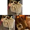 Casual Nylon Tote With Floral Butterfly Embroidery And Magnetic Closure For Work And Leisure
