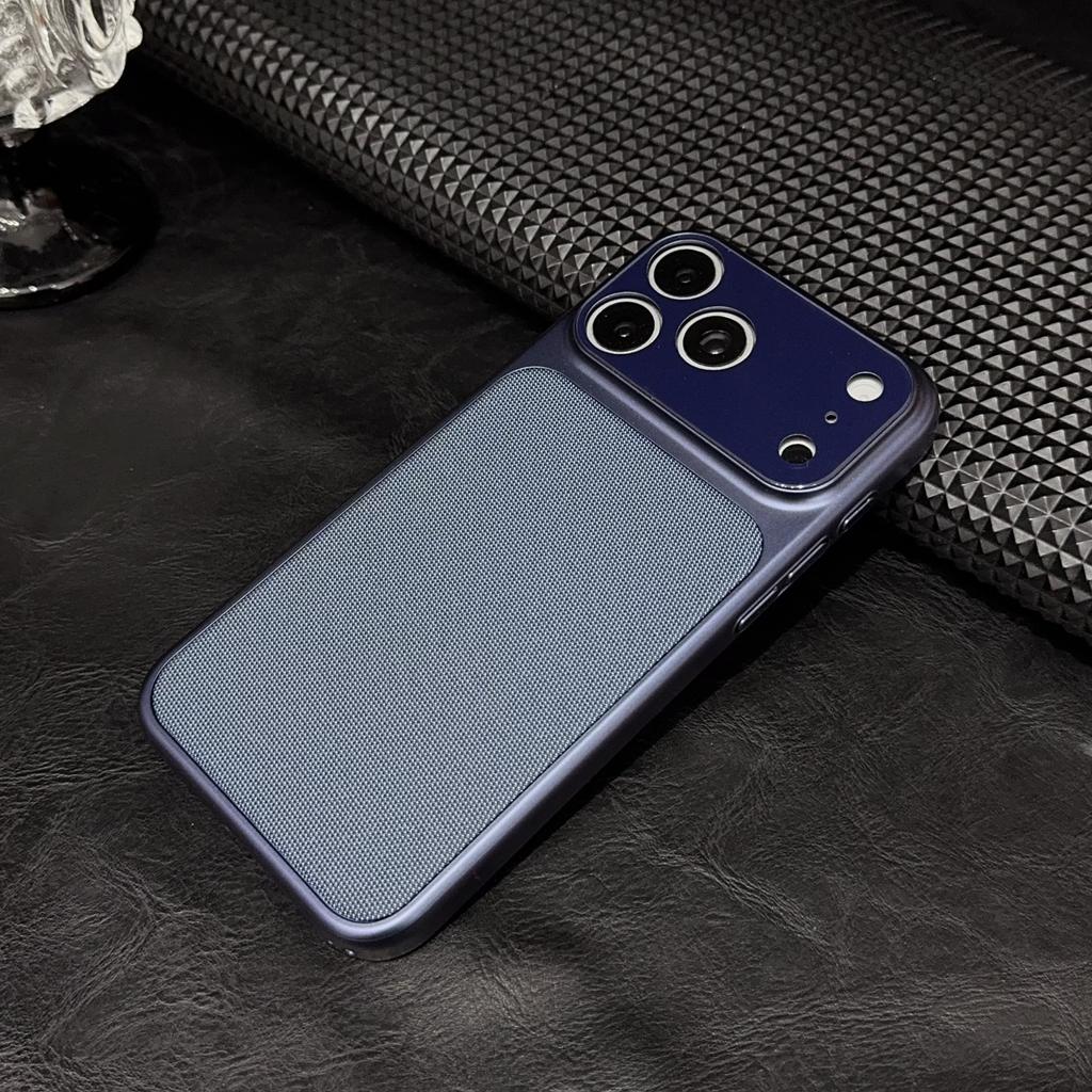 Tech Woven Fabric Leather Color Case for iPhone Air 17 16 15 14 13 12 11 Pro Max Matte Shockproof Camera Protection Cover