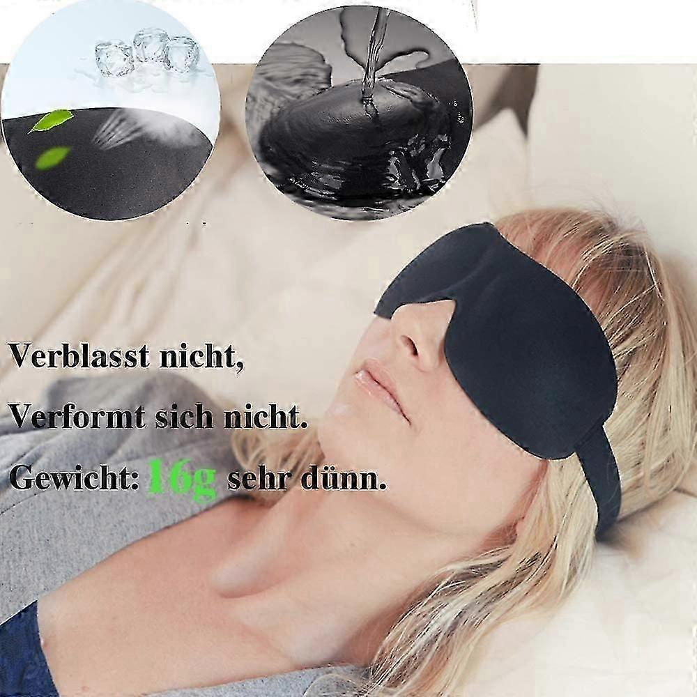 Sleep Mask for Women and Men, Patented Design 100% Blackout Night Mask Comfortable Eye Mask and Blindfold -Black