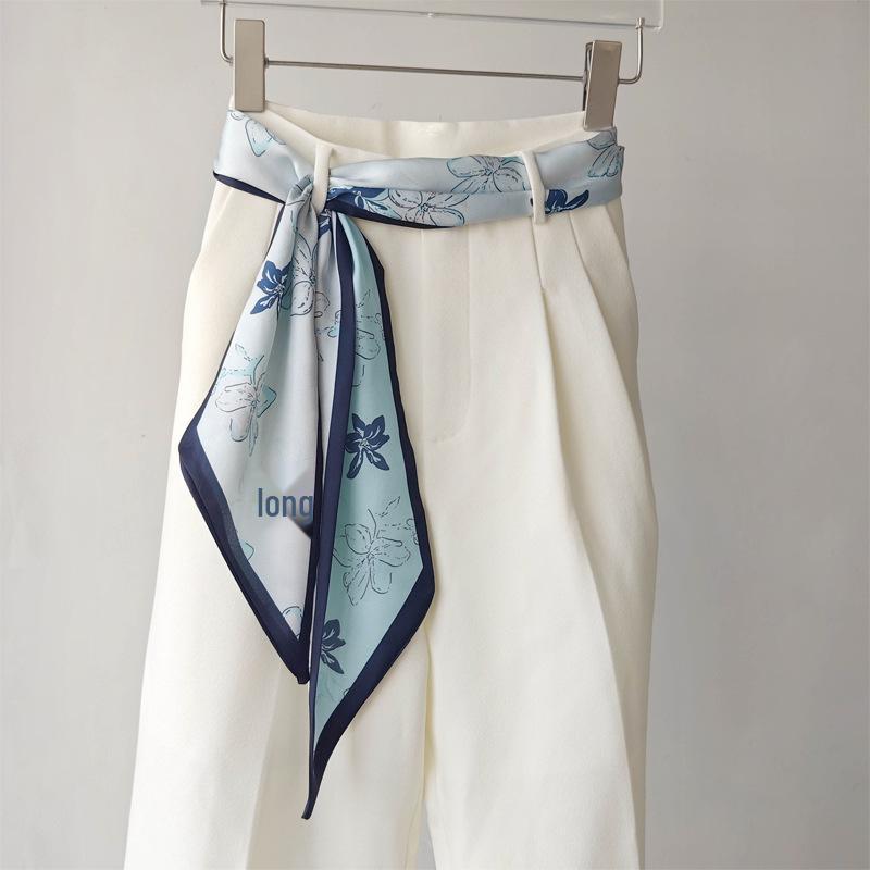 Versatile Silk Scarf/Belt Accessory for Women - 2025 Design, Perfect for Neck or Waist, Trendy with Jeans