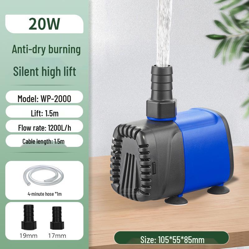 High-Power Amphibious Submersible Aquarium Pump for Filtration and Circulation