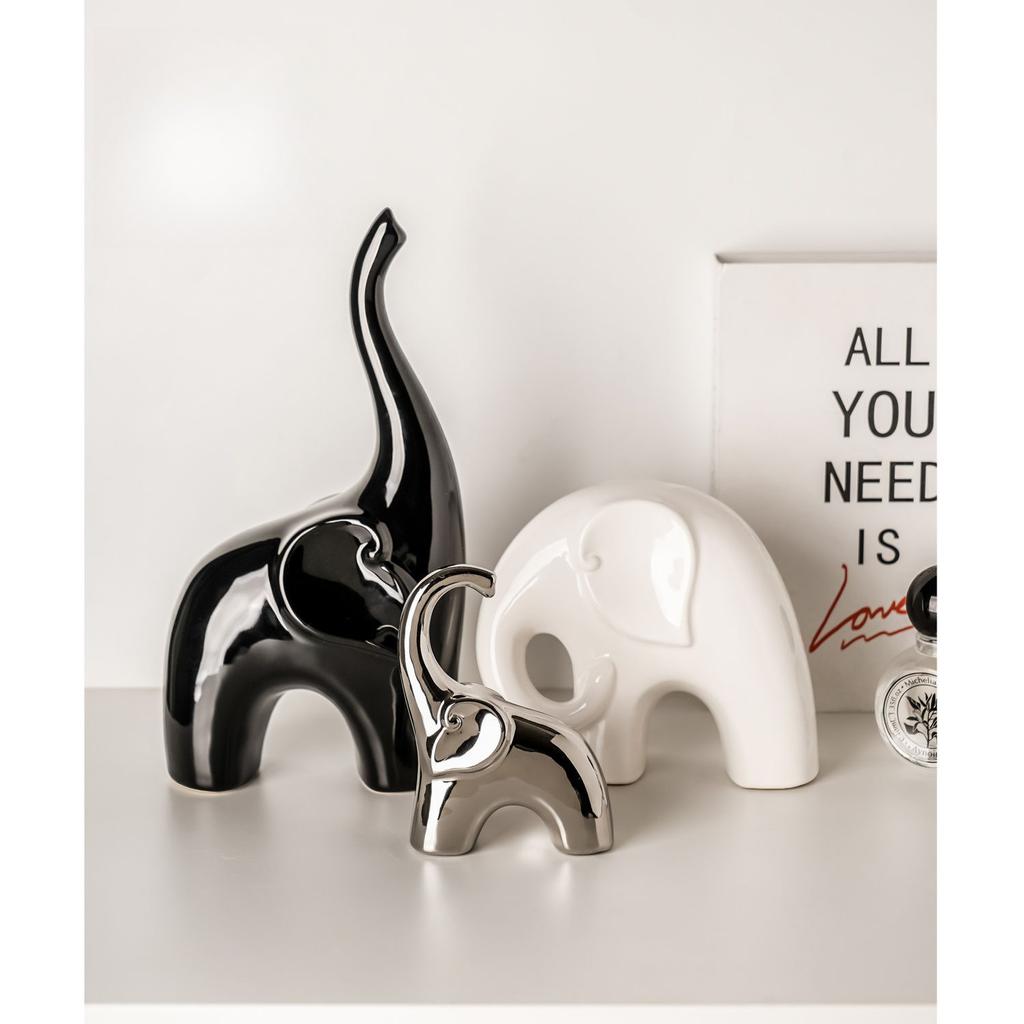 Animal Ceramic Figurine Minimalist Luxury Living Room Decor for Home Office Desk